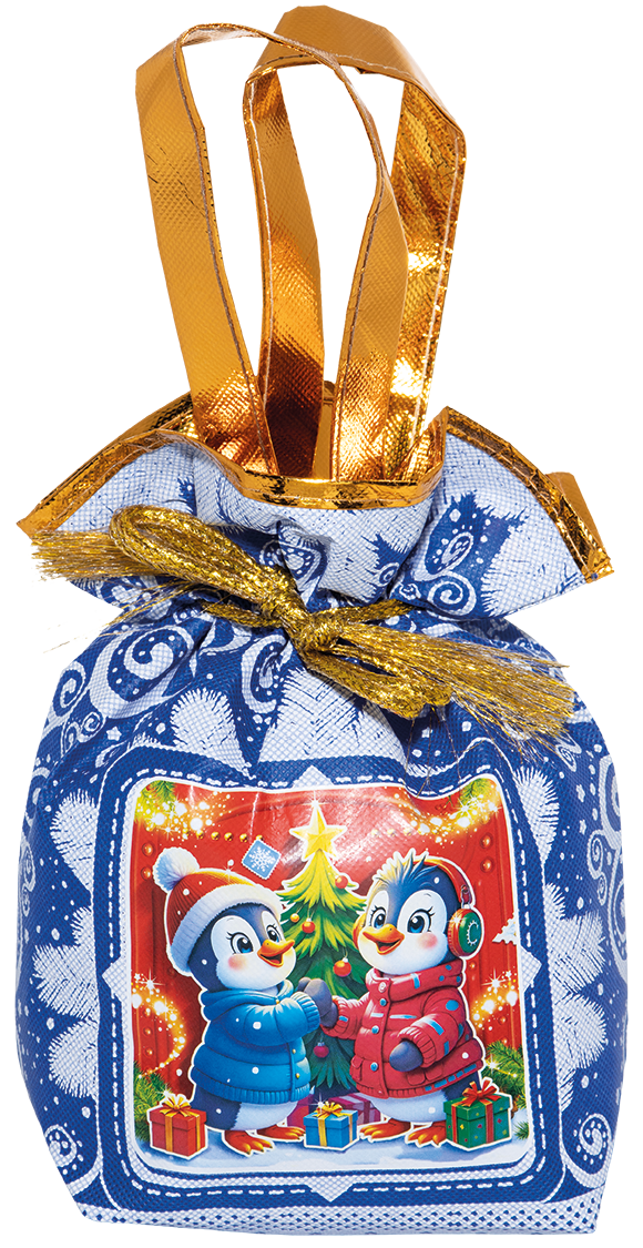 Новогодний мешочек синий